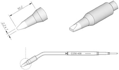 C250408 JBC Soldering tips, desoldering tips and hot air nozzles