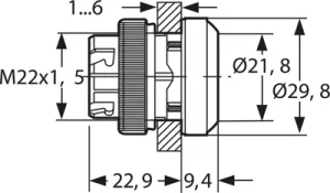 1.74.505.501/1500 RAFI Actuators, Signal Elements and Front Elements