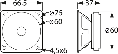 FRS7 W 8 OHM VISATON Akustische Signalgeber Bild 2