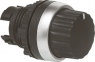 Drehschalter, unbeleuchtet, tastend, Bund rund, schwarz, 45°, Einbau-Ø 22 mm, L21TB03