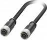 Sensor-Aktor Kabel, M12-SPE-Kabeldose, gerade auf M12-SPE-Kabeldose, gerade, 2-polig, 2 m, PVC, schwarz, 1364631