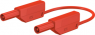 Messleitung mit (4 mm Stecker, gefedert, gerade) auf (4 mm Stecker, gefedert, gerade), 1.5 m, rot, PVC, 2,5 mm², CAT III