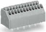 Leiterplattenklemme, 10-polig, RM 2.54 mm, 0,14-0,5 mm², 2 A, Push-in Käfigklemme, grau, 250-1410