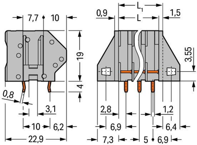 745-110 WAGO PCB Terminal Blocks Image 2