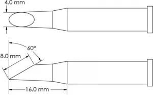 GT6-HF6040S METCAL Soldering tips, desoldering tips and hot air nozzles