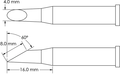 GT6-HF6040S METCAL Lötspitzen, Entlötspitzen und Heißluftdüsen