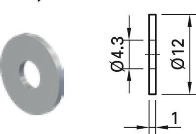 22.6516 Stäubli Electrical Connectors Muttern, Scheiben, Ringe