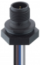 Sensor-Aktor Kabel, M12-Flanschstecker, gerade auf offenes Ende, 4-polig, 0.5 m, PVC, schwarz, 4 A, 1230 04 T16CW100 0,5M