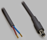 DC-Anschlusskabel, DC-Stecker gerade 2,1x5,5 mm, schwarz, 0,5 m