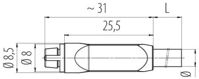 77 7096 0000 10003-0500 binder Sensor-Aktor Kabel Bild 2