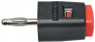 Schnell-Druckklemme, rot, 30 VAC/60 VDC, 16 A, 4 mm Stecker, vernickelt, SDK 502 / RT