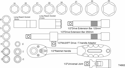 T4662 C.K Tools Steckschlüssel, Ratschen und Zubehör Bild 5