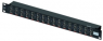 Patchpanel, 16 x RJ45, (B x H x T) 482.6 x 44 x 46 mm, schwarz, 100007003