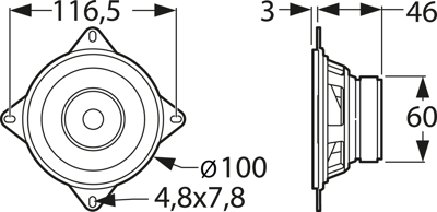 FR 10 HM 4 OHM VISATON Akustische Signalgeber Bild 2