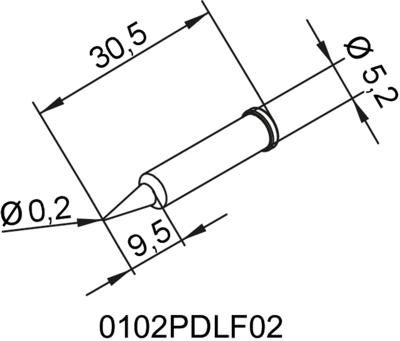 0102PDLF02/10 Ersa Lötspitzen, Entlötspitzen und Heißluftdüsen Bild 2