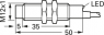 Näherungsschalter, Einbaumontage M12, 1 Schließer, 30 V (DC), 200 mA, Erfassungsbereich 4 mm, 6011975