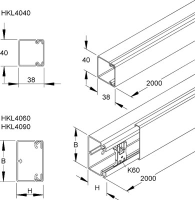 HKL4040.6 Kleinhuis Kabelkanäle Bild 2