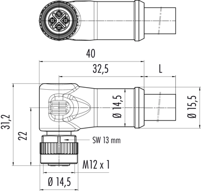 77 0694 0000 50704-0200 binder Sensor-Actuator Cables Image 2