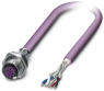 Sensor-Aktor Kabel, M12-Kabeldose, gerade auf offenes Ende, 5-polig, 1 m, PUR, violett, 4 A, 1534478