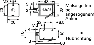 H 3446-F-24VDC 100% ED Kendrion Kuhnke Hubmagnete Bild 2