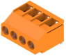 Leiterplattenklemme, 4-polig, RM 5.08 mm, 0,08-6,0 mm², 20 A, Schraubanschluss, orange, 2429810000