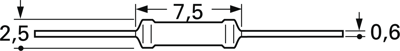 VR 25 5% 1M0 Vishay Bedrahtete Widerstände Bild 2