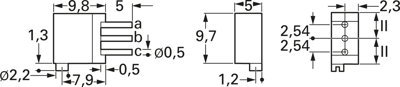 T93XA 1K0 10% Vishay Trimmpotentiometer Bild 2