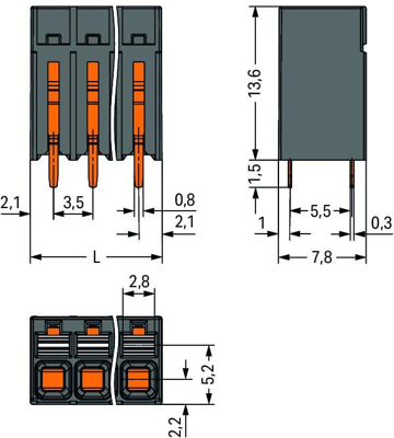 2086-1104/300-000 WAGO Leiterplattenklemmen Bild 5