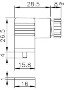 KD136000B7 Atam DIN Valve Connectors