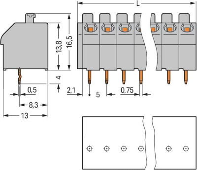 250-502/000-012 WAGO PCB Terminal Blocks Image 2