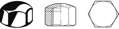 DIN 917 M4 ST4.8 ZN Muttern, Scheiben, Ringe