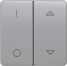 DELTA profil Wippe 2-fach mit Symbolen I/O und Jalousie für Ausschalter, silber, 5TG7933