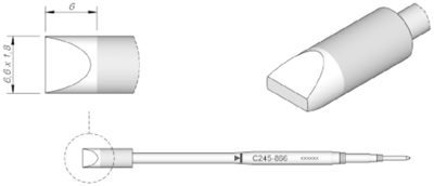 C245866 JBC Lötspitzen, Entlötspitzen und Heißluftdüsen