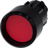 Drucktaster, unbeleuchtet, tastend, Bund rund, rot, Einbau-Ø 22.3 mm, 3SU1000-0CB20-0AA0