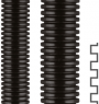 Wellschlauch, Innen-Ø 48 mm, Außen-Ø 54.5 mm, BR 80 mm, Polypropylen, schwarz