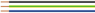 PVC-Schaltdraht, H07V-U, 1,5 mm², AWG 16, grün/gelb, Außen-Ø 3,2 mm