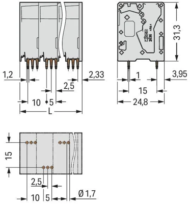 2636-3111/020-000 WAGO PCB Terminal Blocks Image 2