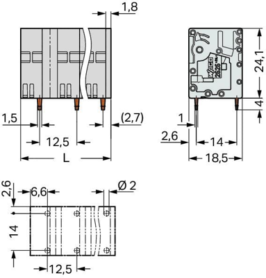 2626-3352 WAGO Leiterplattenklemmen Bild 2