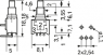 Drucktaster, 1-polig, schwarz, unbeleuchtet, 0,4 VA/20 V, TP33W008000