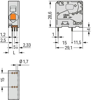 2636-1101 WAGO Leiterplattenklemmen Bild 2