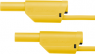 Messleitung mit (4 mm Stecker, gefedert, gerade) auf (4 mm Stecker, gefedert, gerade), 1 m, gelb, PVC, 2,5 mm², CAT III