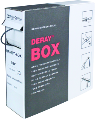 DERAY-HANDYBOX 3/64" SCHWARZ DSG-CANUSA Schrumpfschläuche