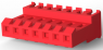 Buchsengehäuse, 7-polig, RM 3.96 mm, gerade, rot, 3-640601-7
