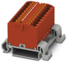 Verteilerblock, Push-in-Anschluss, 0,14-4,0 mm², 18-polig, 24 A, 8 kV, rot, 3273180