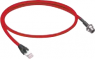 Sensor-Aktor Kabel, RJ45-Kabelstecker, gerade auf M12-Kabeldose, gerade, 4-polig, 1 m, TPE, rot, 1.5 A, 934637739