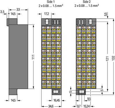 726-321 WAGO Interfacesteckverbinder, Bus Steckverbinder Bild 3