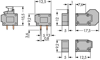 235-711/333-000 WAGO Leiterplattenklemmen Bild 2