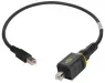 USB 2.0 Anschlussleitung, PushPull (V4) Typ B auf USB Stecker Typ B, 0.5 m, schwarz