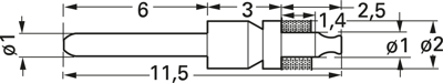 42.0003 Stäubli Electrical Connectors Steckerstifte für Leiterplatten