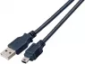 USB 2.0 Adapterleitung, USB Stecker Typ A auf Mini-USB Stecker Typ B, 3 m, grau